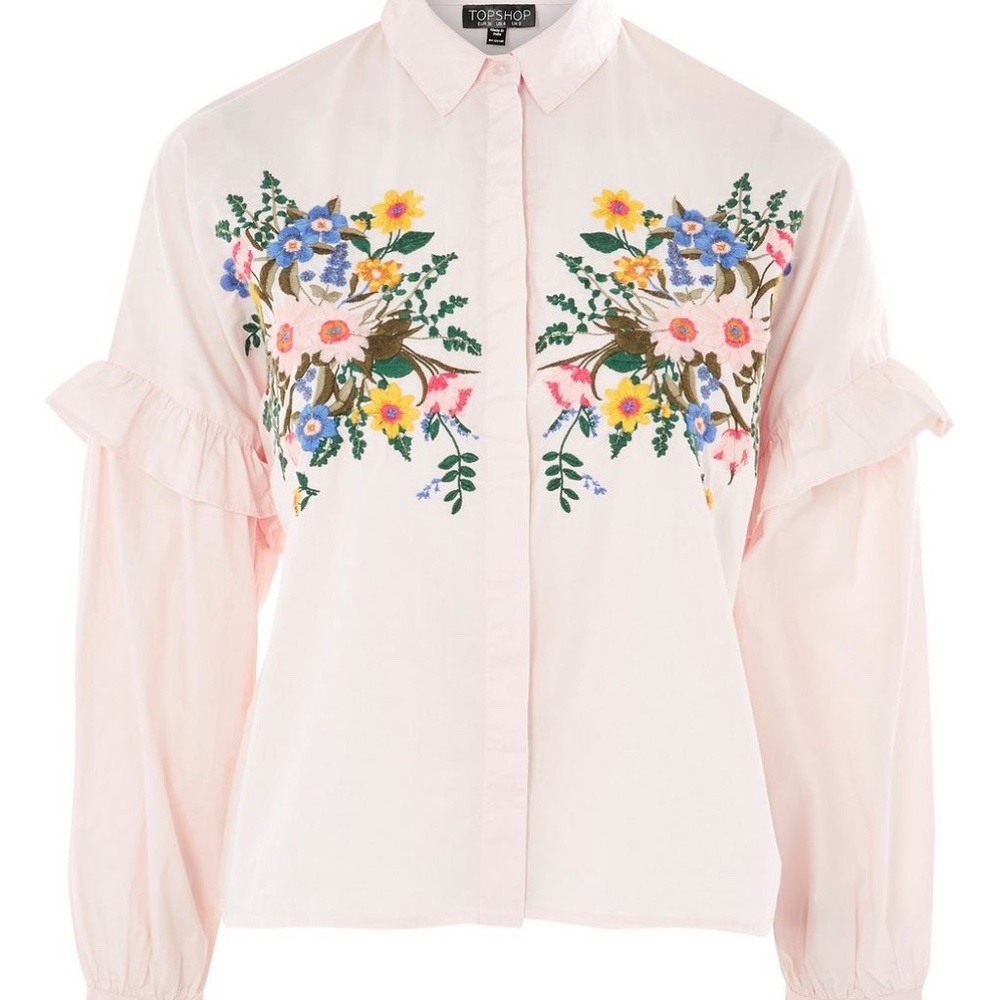 Topshop Floral Blouse